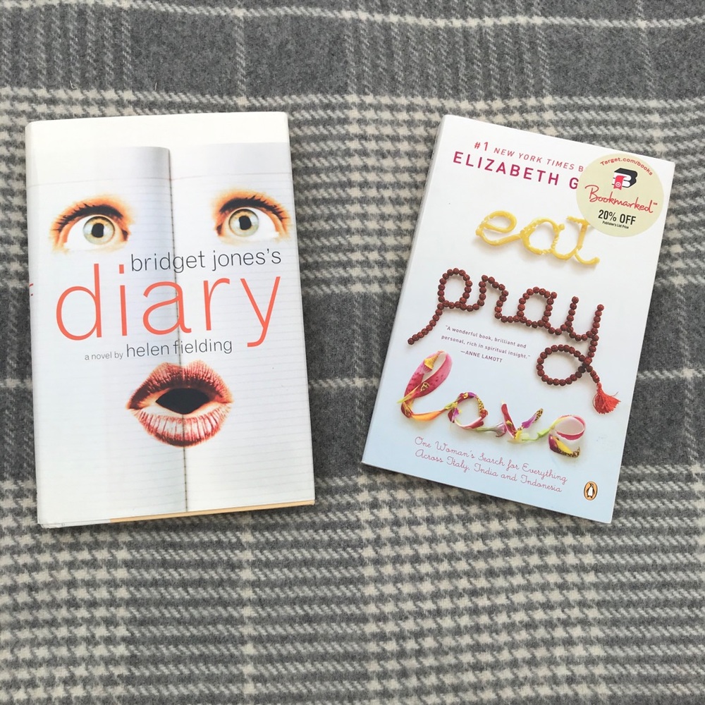 Lot 2 Books Eat Pray Love & Bridget Jones Diary ~ perfect beach or pool reads 🩷